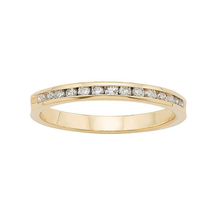 14k Gold 1/4 Carat T.w. Diamond Anniversary Ring, Women's, Size: 5.50, White
