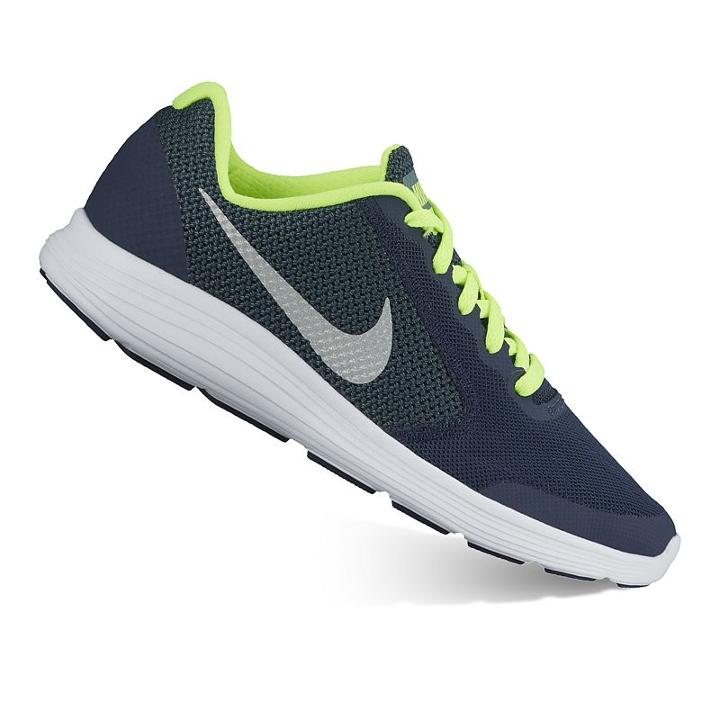Nike Revolution 3 Grade School Boys' Running Shoes, Boy's, Size: 7, Dark Blue