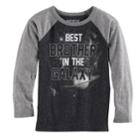 Boys 4-10 Jumping Beans&reg; Best Brother In The Galaxy Glow In The Dark Long Sleeve Graphic Tee, Size: 7x, Brown Over