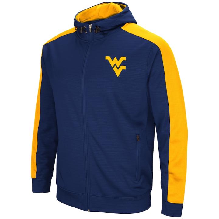 Men's West Virginia Mountaineers Setter Full-zip Hoodie, Size: Small, Med Blue