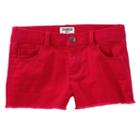Girls 4-8 Oshkosh B'gosh&reg; Frayed Shorts, Girl's, Size: 7, Red