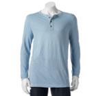 Men's Sonoma Goods For Life&trade; Classic-fit Garment-dyed Slubbed Henley, Size: Large, Blue (navy)