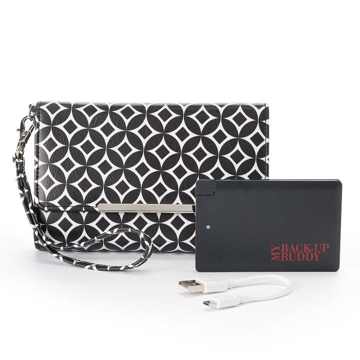 Apt. 9&reg; Carli Rfid-blocking Phone Charging Wristlet, Women's, Oxford