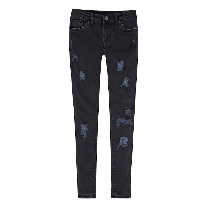 Girls 7-16 Levi's 710 Distressed Super Skinny Jeans, Size: 16, Grey (charcoal)