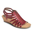 A2 By Aerosoles Yetaway Women's Zip-up Wedge Sandals, Size: 8.5 Wide, Light Red