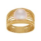 Pearlustre By Imperial 14k Gold Freshwater Cultured Pearl Woven Ring, Women's, Size: 5, White