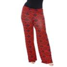 Plus Size White Mark Solid Palazzo Pants, Women's, Size: 2xl, Med Orange