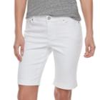 Women's Juicy Couture Flaunt It Bermuda Jean Shorts, Size: 16, White