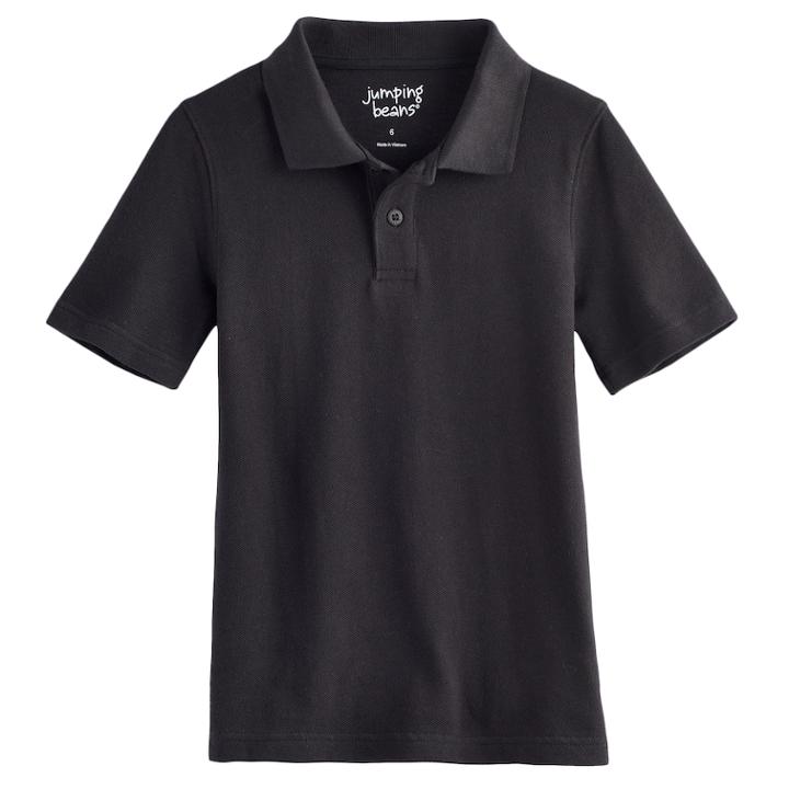 Boys 4-10 Jumping Beans&reg; Pique Polo, Size: 10, Black