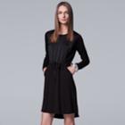 Women's Simply Vera Vera Wang Drawstring Shift Dress, Size: Xl, Black