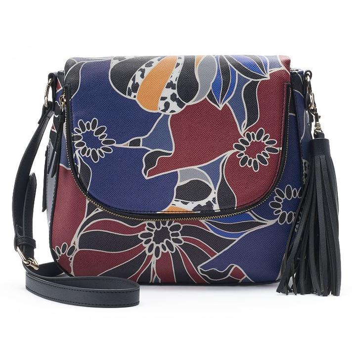 Apt. 9&reg; Ruby Fishmouth Crossbody Bag, Women's, Blue (navy)