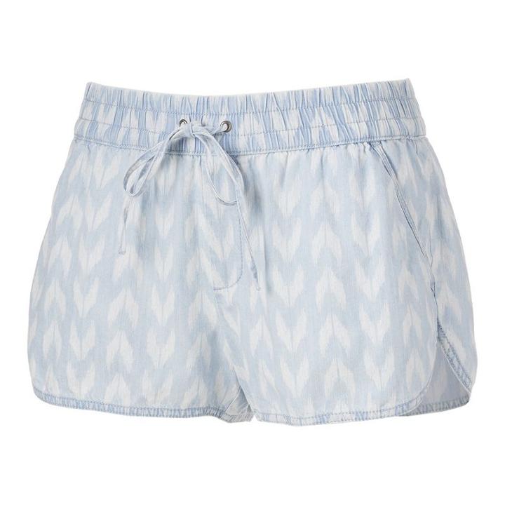 Juniors' So&reg; Dolphin Hem Twill Shortie Shorts, Girl's, Size: Large, Light Blue