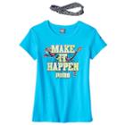 Girls 7-16 Puma Graphic Tee With Headband, Girl's, Size: Xl, Brt Blue