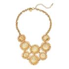 Gs By Gemma Simone Vintage Filigree Collection Circle Link Bib Necklace, Teens, Size: 18, Multicolor