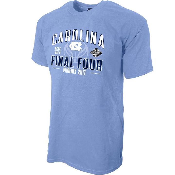 Men's North Carolina Tar Heels 2017 Men's Basketball Final Four Factor Tee, Size: Xxl, Light Blue