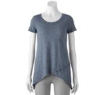 Women's Sonoma Goods For Life&trade; Keyhole Shark-bite Tee, Size: Xs, Dark Blue