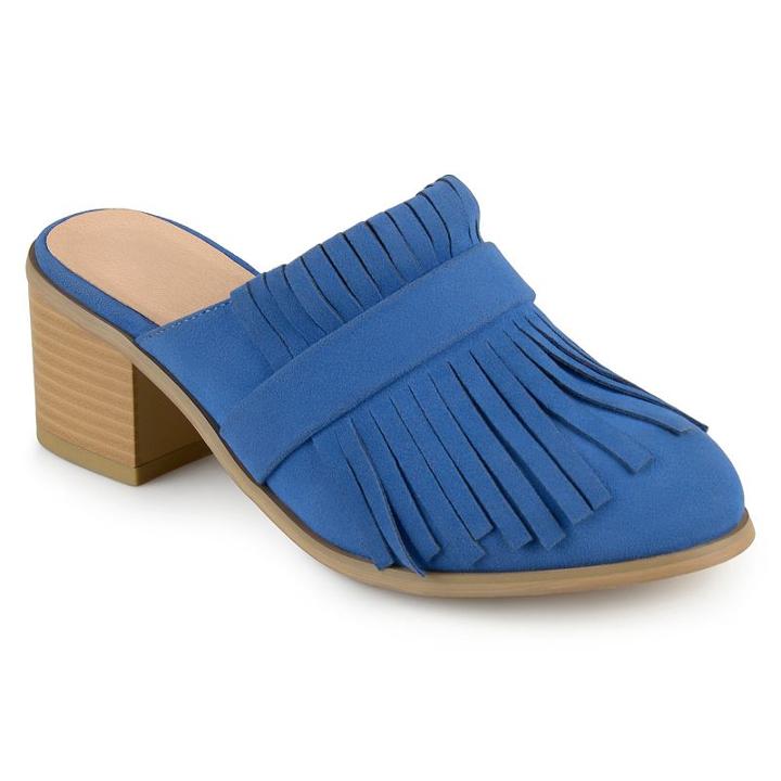 Journee Collection Evelyn Women's Mules, Size: 7, Blue