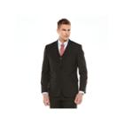 Men's Savile Row Modern-fit Striped Black Suit Jacket, Size: 42 Long