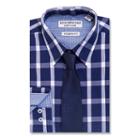 Men's Nick Graham Everywhere Modern-fit Dress Shirt And Tie Boxed Set, Size: L-32/33, Blue