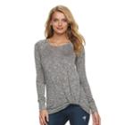 Women's Juicy Couture Marled Twist Top, Size: Large, Grey