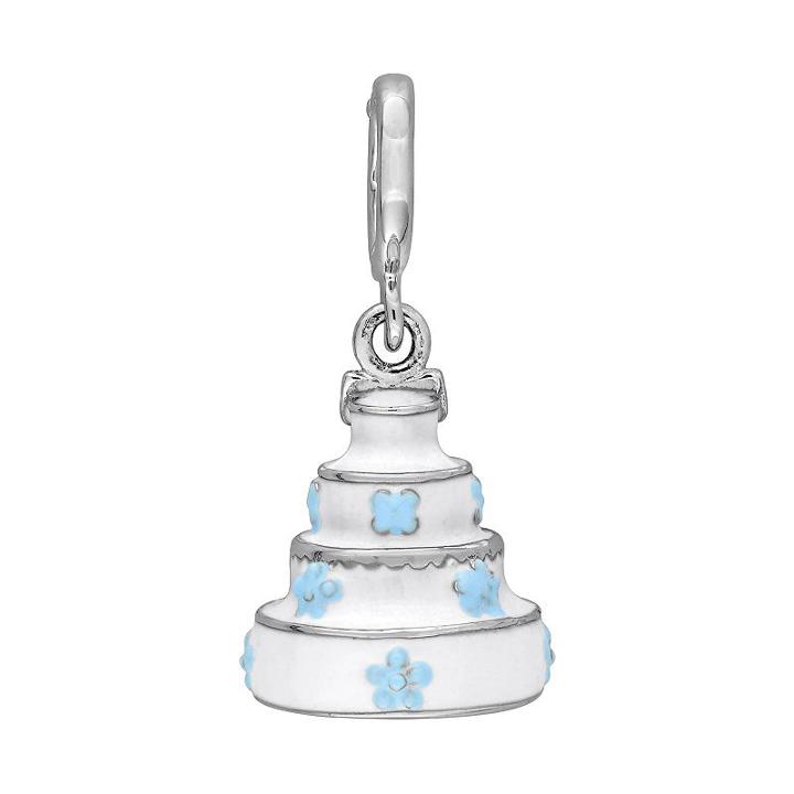 Laura Ashley Jubilee Collection Sterling Silver Tiered Cake Charm, Women's, Grey