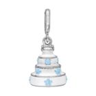 Laura Ashley Jubilee Collection Sterling Silver Tiered Cake Charm, Women's, Grey