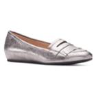 Andrew Geller Posy Women's Loafers, Size: Medium (8), Silver