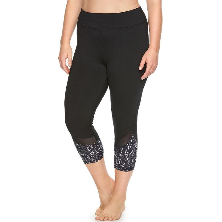 Plus Size Gaiam Om Yoga Capris, Women's, Size: 1xl, Red Overfl
