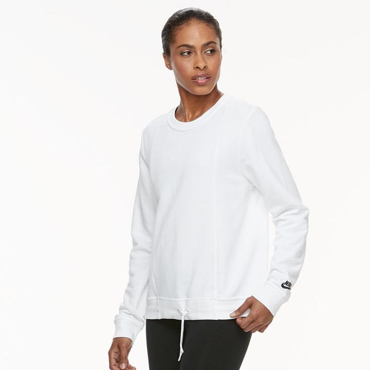 Women's Nike Plush Essential Pullover Hoodie, Size: Xl, White