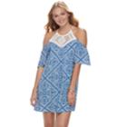 Juniors' Speechless Crochet Paisley Cold-shoulder Dress, Teens, Size: Xs, Turquoise/blue (turq/aqua)
