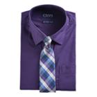 Boys 8-20 Chaps Shirt & Tie Set, Size: 8, Drk Purple