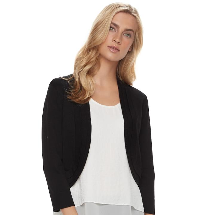 Women's Ronni Nicole Bolero Shrug, Size: Small, Black