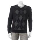 Big & Tall Apt. 9 Classic-fit Argyle Merino Sweater, Men's, Size: 4xb, Black