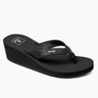 Reef Star Hi Women's Wedge Sandals, Size: 9, Black