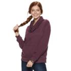 Juniors' So&reg; Fleece Cowlneck Sweatshirt, Teens, Size: Xl, Drk Purple