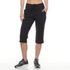 Petite Tek Gear&reg; Drawstring Straight-leg Capris, Women's, Size: L Petite, Black