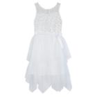 Girls 7-16 Iz Amy Byer Sequin Lace Illusion Tiered Dress, Girl's, Size: 12, White Oth