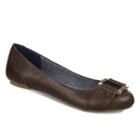 Dr. Scholl's Frankie Women's Buckle Ballet Flats, Size: Medium (7), Dark Brown