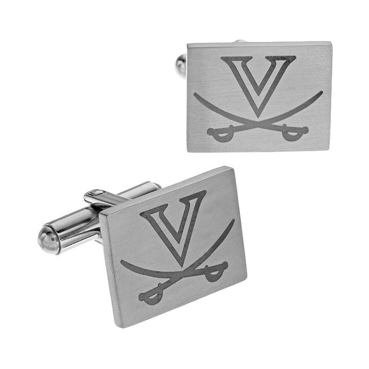 Fiora Stainless Steel Virginia Cavaliers Team Logo Cuff Links, Men's, Multicolor