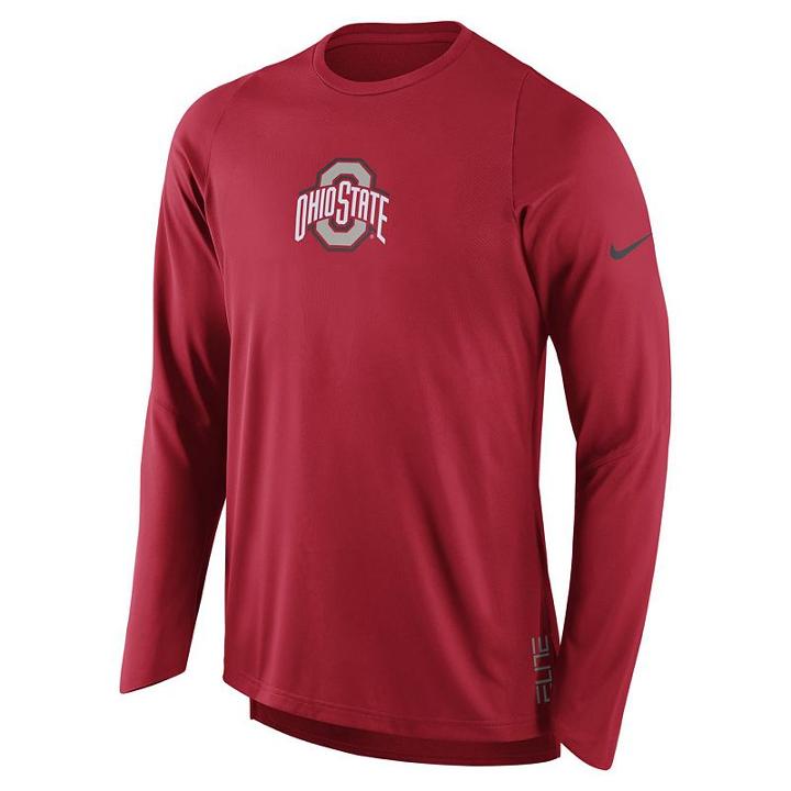 Men's Nike Ohio State Buckeyes Elite Shooter Long-sleeve Tee, Size: Xl, Red