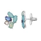 Lc Lauren Conrad Faceted Cluster Earrings, Women's, Lt Green