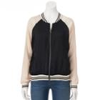 Juniors' About A Girl Los Angeles Bomber Jacket, Size: Large, Oxford