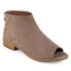 Journee Collection Reya Women's Peep Toe Ankle Boots, Girl's, Size: 12, Lt Beige