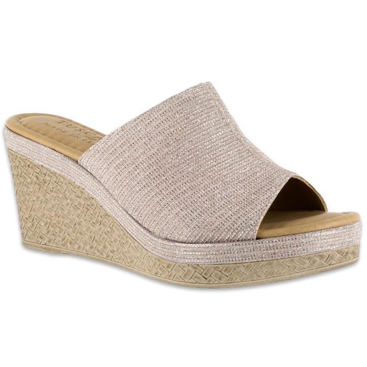 Tuscany By Easy Street Octavia Women's Wedge Sandals, Size: 10 Wide, Med Red