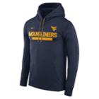 Men's Nike West Virginia Mountaineers Therma-fit Hoodie, Size: Xl, Blue (navy)