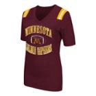 Women's Campus Heritage Minnesota Golden Gophers Distressed Artistic Tee, Size: Medium, Dark Red