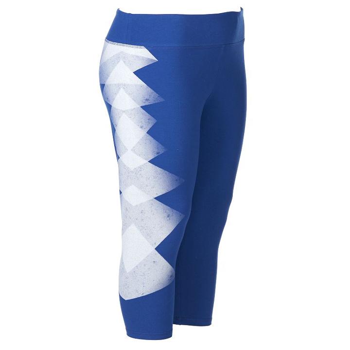 Juniors' Plus Size So&reg; Tie-dye Yoga Capri Leggings, Girl's, Size: 2xl, Dark Blue