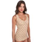 Juniors' Candie's&reg; Semi-sheer Racerback Cami, Teens, Size: Small, Natural