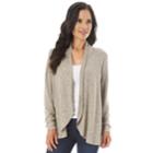 Women's Apt. 9&reg; Ruched Sleeve Open-front Cardigan, Size: Xs, White