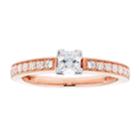 14k Gold 3/4 Carat T.w. Igl Certified Diamond Princess Cut Engagement Ring, Women's, Size: 5, White